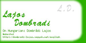 lajos dombradi business card